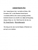 Annual sports day 2017